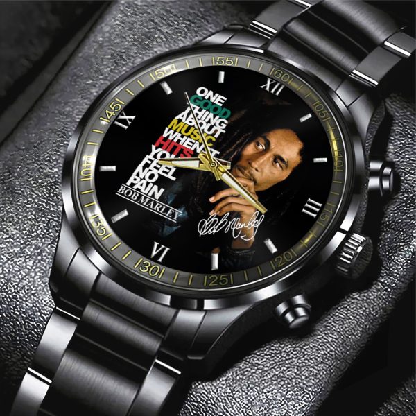 Bob Marley Black Stainless Steel Watch - HOATT 4931