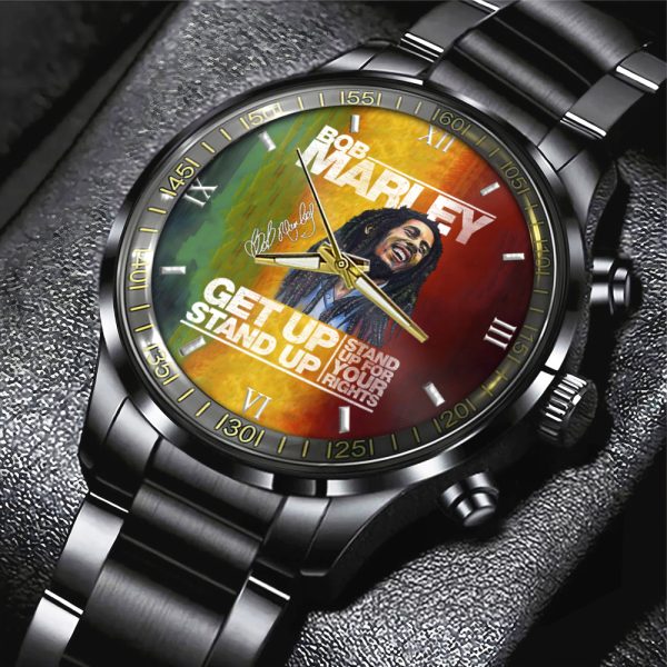 Bob Marley Black Stainless Steel Watch - HOATT 4964