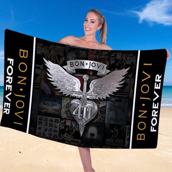 Bon Jovi Rectangle Beach Towel - TANTN 6216