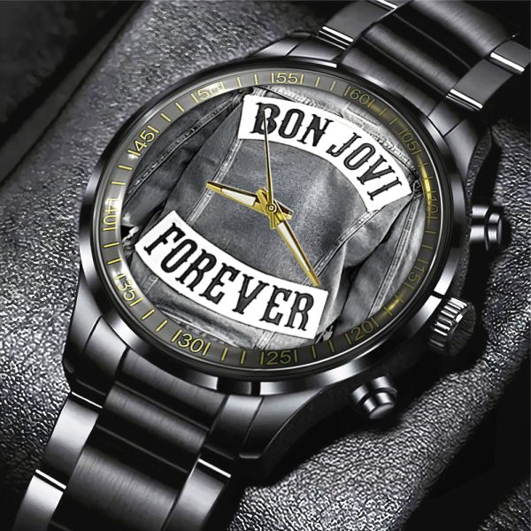 Bon Jovi Black Stainless Steel Watch - TANTN 6256