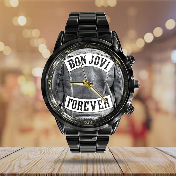 Bon Jovi Black Stainless Steel Watch - TANTN 6256