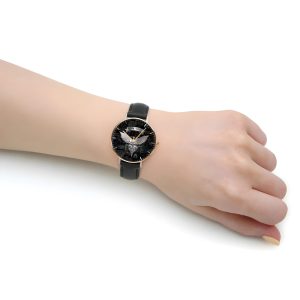 Bon Jovi Black Stitched Leather Watch - TANTN 6248