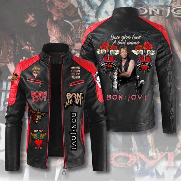 Bon Jovi Premium Leather Bomber - ANHNV 4421