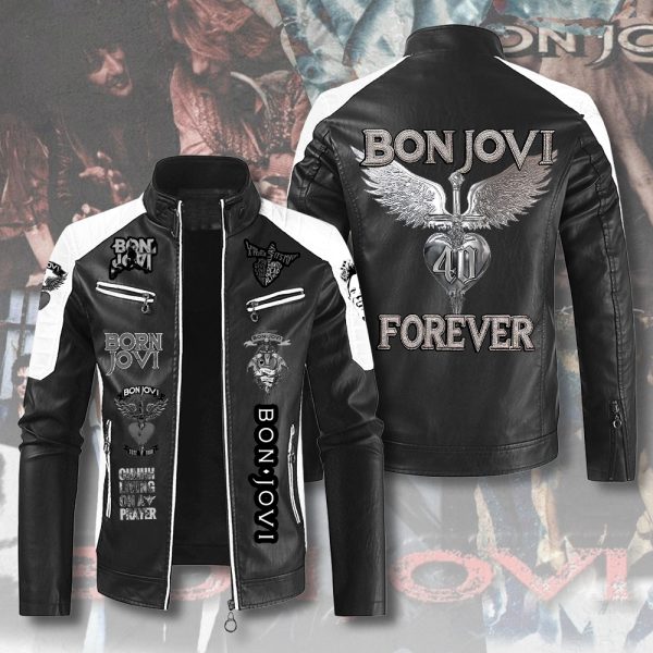 Bon Jovi Premium Leather Bomber - ANHNV 4576