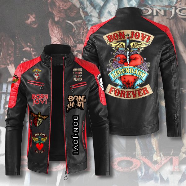 Bon Jovi Premium Leather Bomber - ANHNV 4609