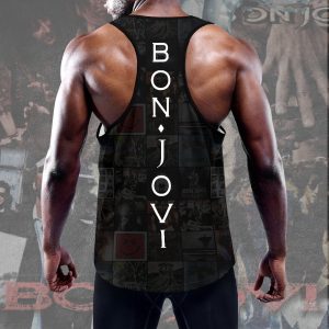 Bon Jovi Y-Back Muscle Tank Top - TANTN 6332