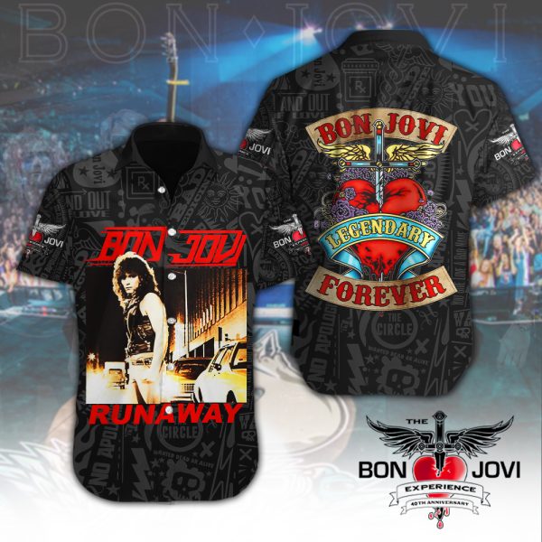 Bon Jovi Short Sleeve Dress Shirt - HUANNM 4992