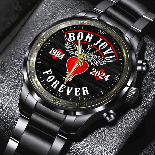 Bon Jovi Black Stainless Steel Watch - GNE 428