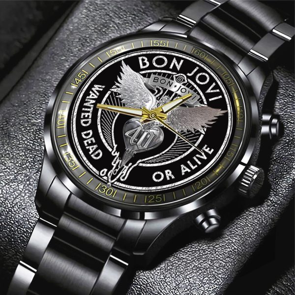 Bon Jovi Black Stainless Steel Watch - TANTN 6261