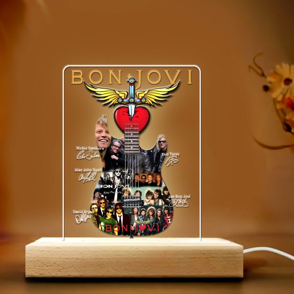 Bon Jovi Led Light with Wooden Base (7 Colors) - HOATT 4813