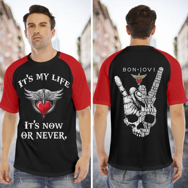 Bon Jovi 3D Raglan T-Shirt - GNE 454