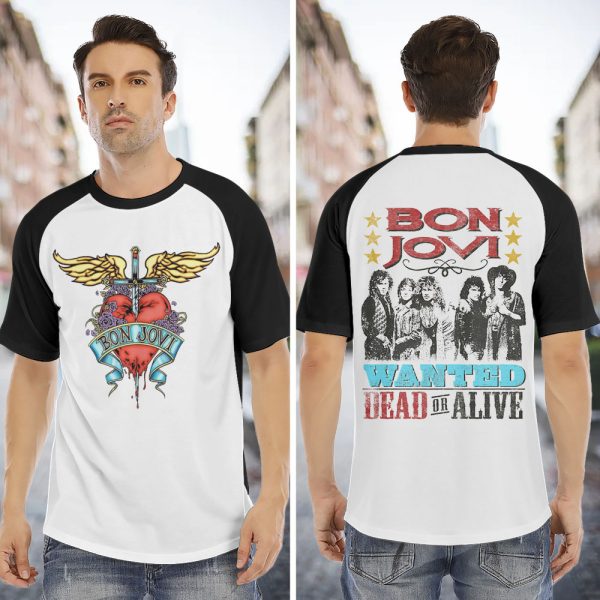 Bon Jovi 3D Raglan T-Shirt - GNE 455