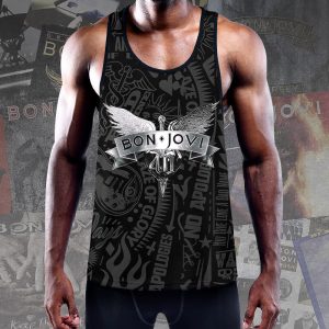 Bon Jovi Y-Back Muscle Tank Top - TANTN 6333