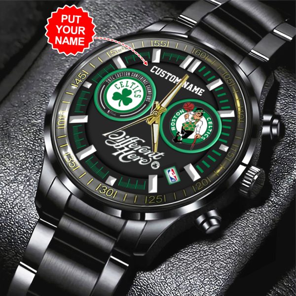 Personalized Boston Celtics Black Stainless Steel Watch - TANTN 6673