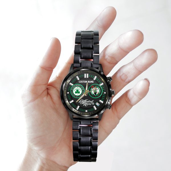 Personalized Boston Celtics Black Stainless Steel Watch - TANTN 6673