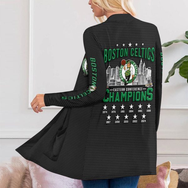 Boston Celtics Women's Patch Pocket Cardigan - HUANNM 5201.1