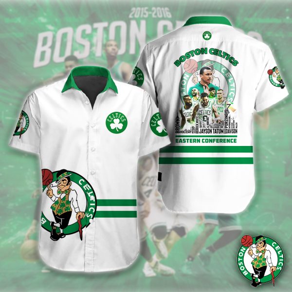 Boston Celtics Short Sleeve Dress Shirt - HUANNM 5238.1