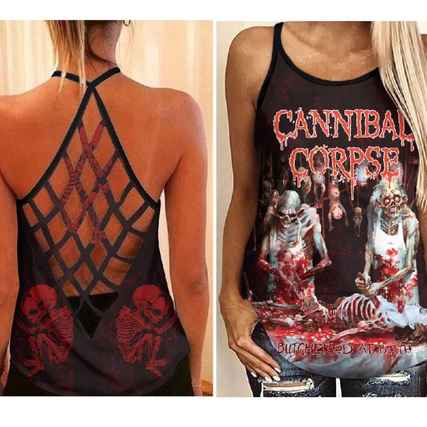 Cannibal Corpse Criss-Cross Tank Top - HUANNM 231