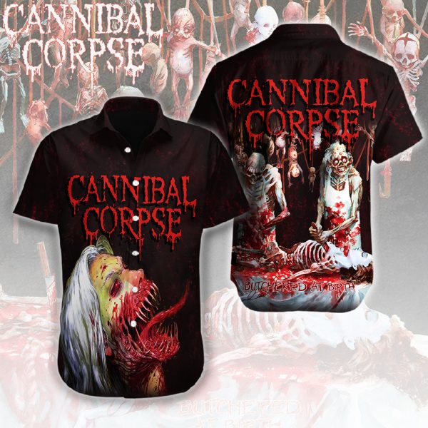 Cannibal Corpse Short Sleeve Dress Shirt - HUANNM 1789.1