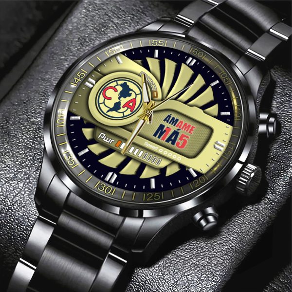 Club América Black Stainless Steel Watch - MAITM 6899