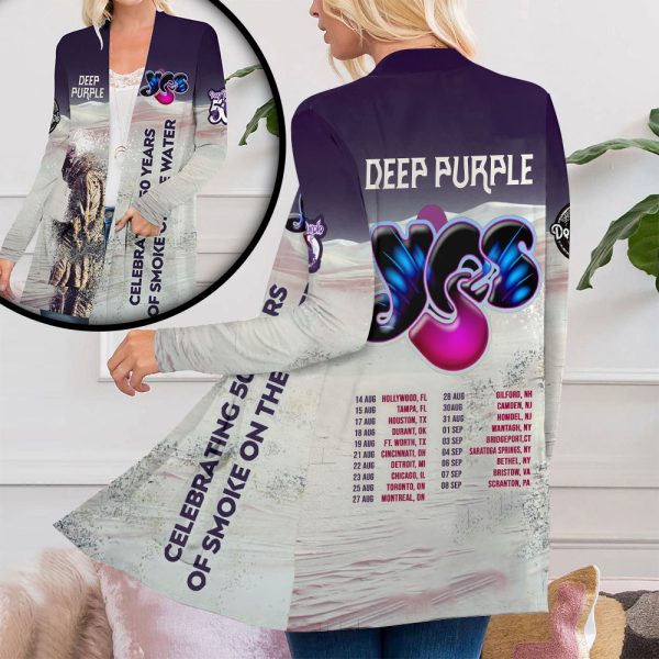 Deep Purple Women’s Patch Pocket Cardigan – HUANNM 5073.1