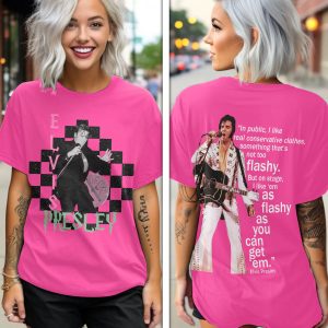 Elvis Presley Women O-Neck T-Shirt & Casual Shorts Set - VANDH 2869