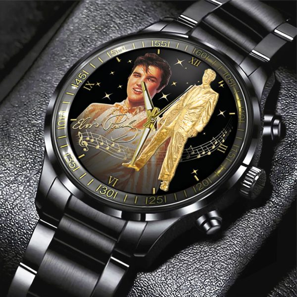 Elvis Presley Black Stainless Steel Watch - GNE 388