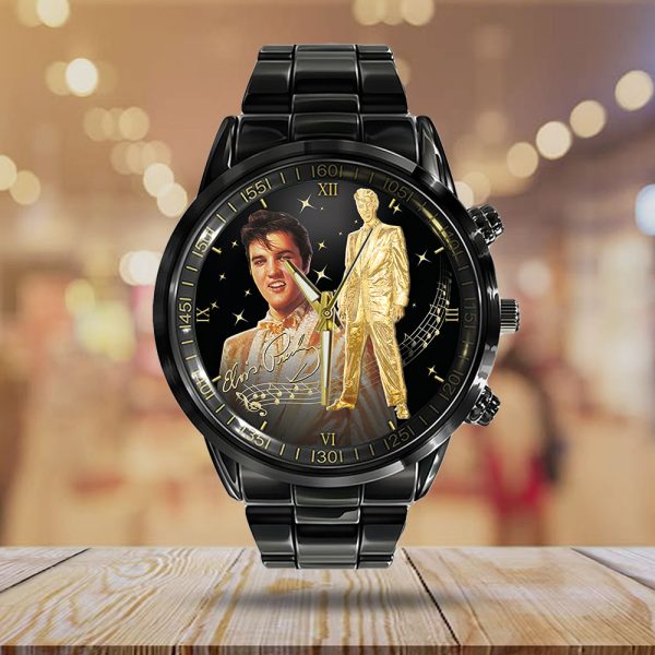 Elvis Presley Black Stainless Steel Watch - GNE 388