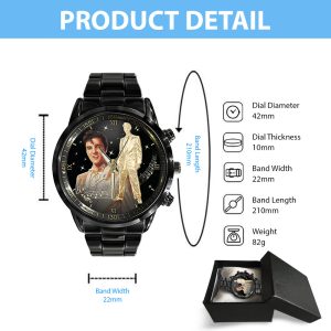 Elvis Presley Black Stainless Steel Watch - GNE 388