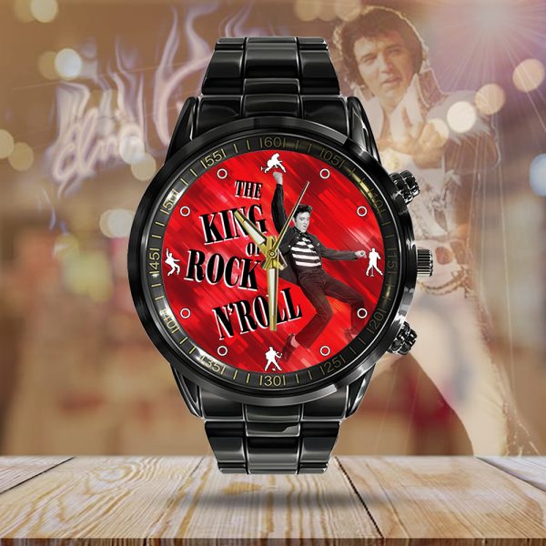 Elvis Presley Black Stainless Steel Watch - GNE 390