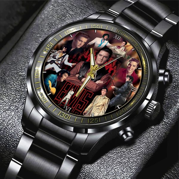 Elvis Presley Black Stainless Steel Watch - GNE 393