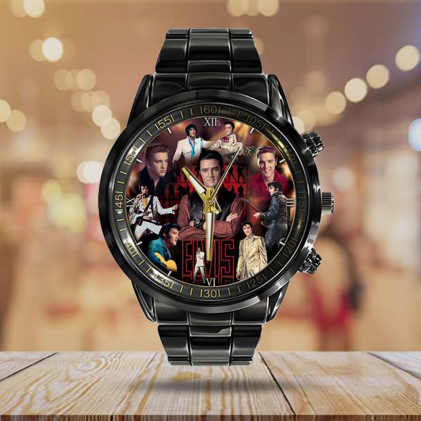 Elvis Presley Black Stainless Steel Watch - GNE 393