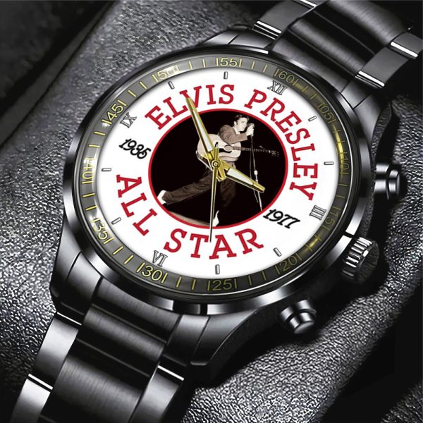 Elvis Presley Black Stainless Steel Watch - GNE 399