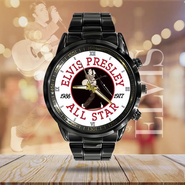 Elvis Presley Black Stainless Steel Watch - GNE 399