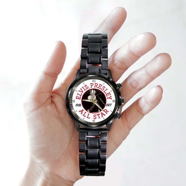 Elvis Presley Black Stainless Steel Watch - GNE 399