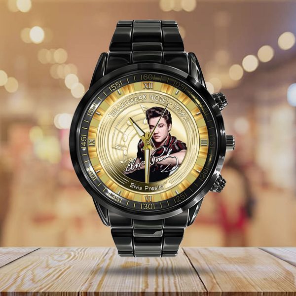 Elvis Presley Black Stainless Steel Watch - GNE 467