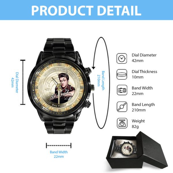 Elvis Presley Black Stainless Steel Watch - GNE 467