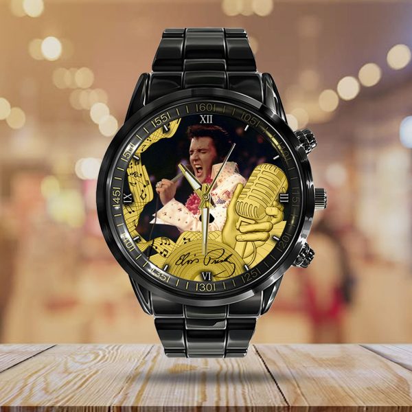 Elvis Presley Black Stainless Steel Watch - GNE 484