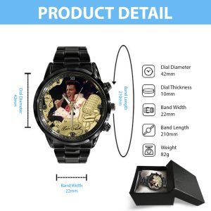 Elvis Presley Black Stainless Steel Watch - GNE 484