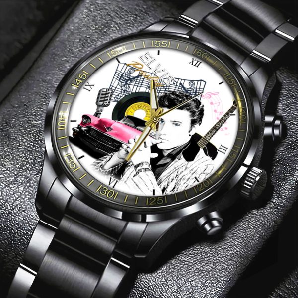 Elvis Presley Black Stainless Steel Watch - GNE 491