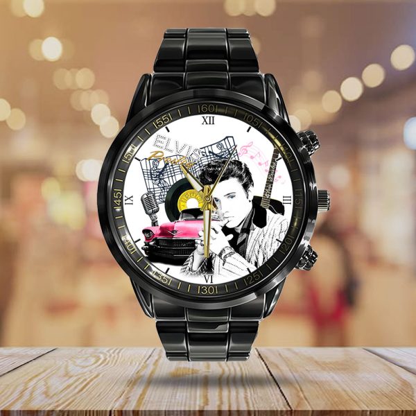 Elvis Presley Black Stainless Steel Watch - GNE 491