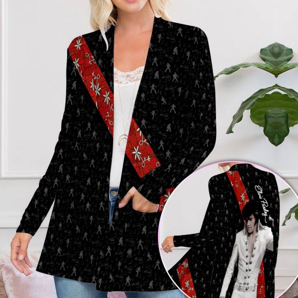 Elvis Presley Women’s Patch Pocket Cardigan – HOATT 4782