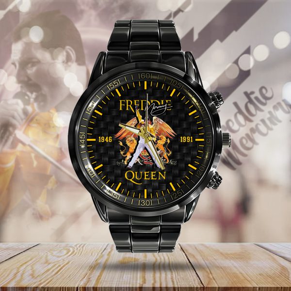 Freddie Mercury Black Stainless Steel Watch - MAITM 6640