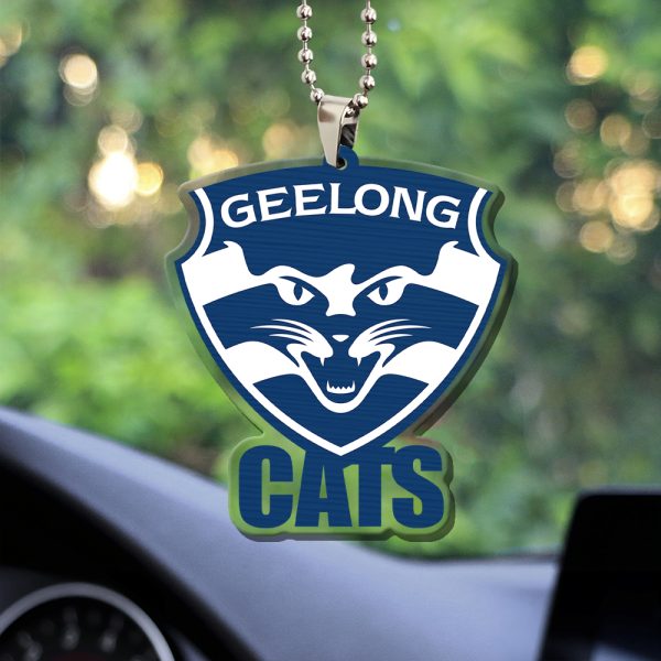 Geelong Football Club Custom shape Clear 1-sided Acrylic Car Ornament - HUANNM 5029