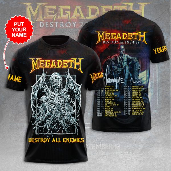 Personalized Megadeth Band 3D Apparel - HUANNM 4814