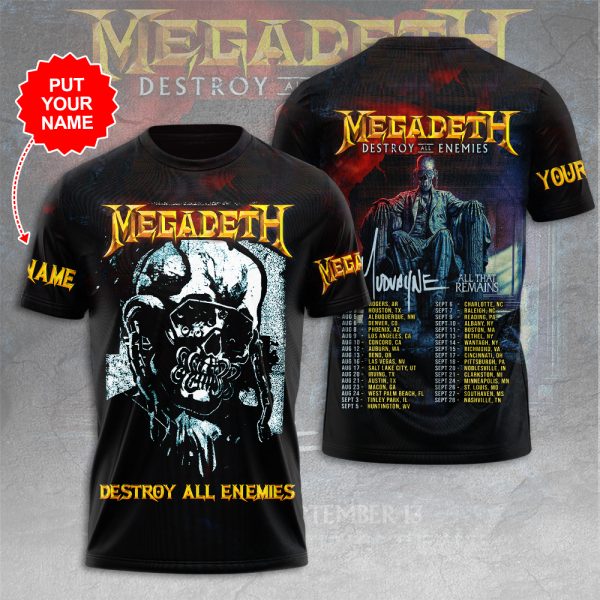 Personalized Megadeth Band 3D Apparel - HUANNM 4815