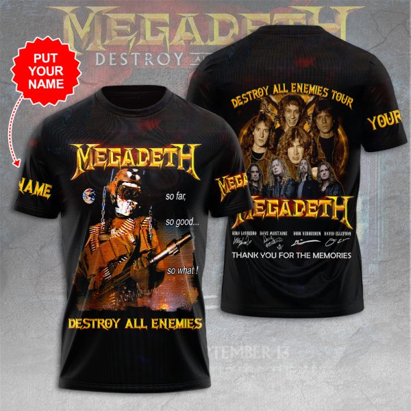 Personalized Megadeth Band 3D Apparel - HUANNM 4816