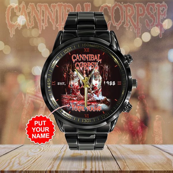 Personalized Cannibal Corpse Black Stainless Steel Watch - HUANNM 4969