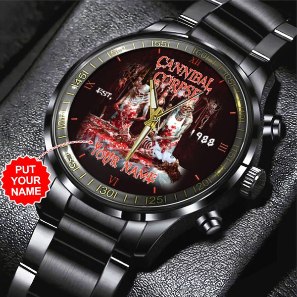 Personalized Cannibal Corpse Black Stainless Steel Watch - HUANNM 4969