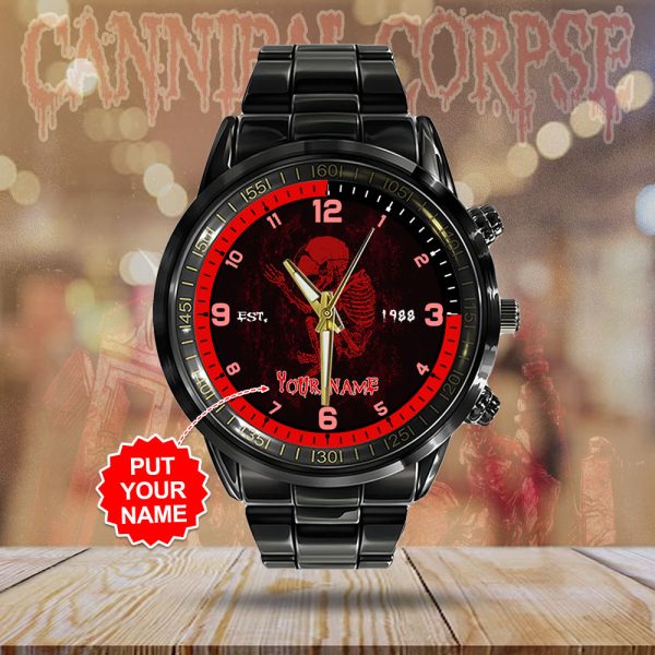 Personalized Cannibal Corpse Black Stainless Steel Watch - HUANNM 4970